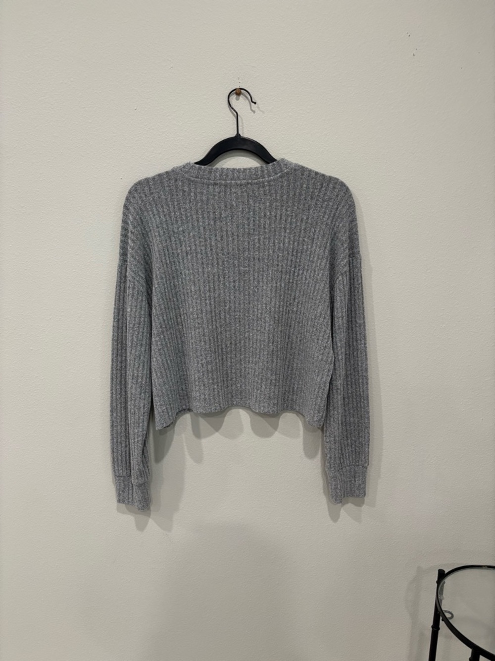 Wilfred Grey Ribbed Crewneck Sweater - Picture 2 of 4